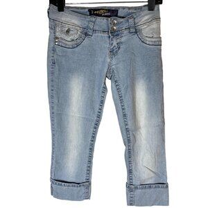 Angeis jeans short pants carpi little diamonds pockets 2 waist size 1 READ